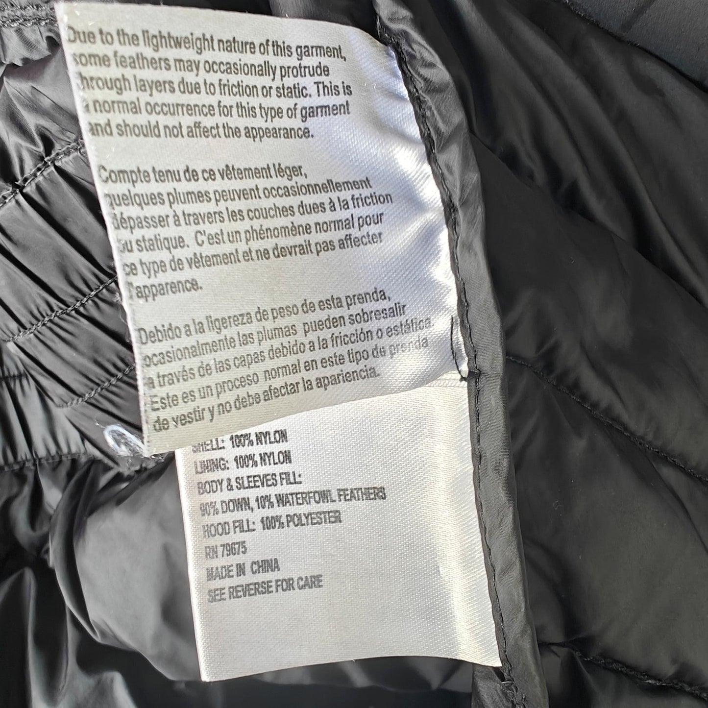 Michael Kors Packable Down Puffer Coat Black Hooded Long Jacket Women’s 1X Plus Size