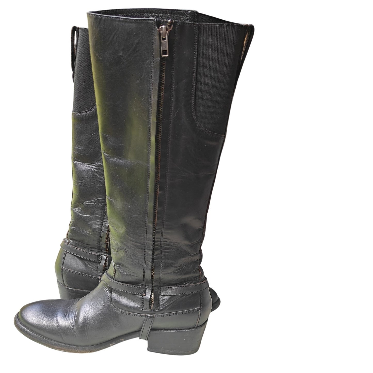 Ariat Black Leather Tall Riding Harness Boots Women’s Size 9 Equestrian Style