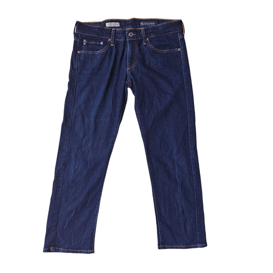 AG Adriano Goldschmied Women’s 28R Tomboy Crop Jeans Dark Wash
