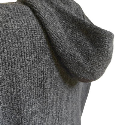 Polo Ralph Lauren 100% Merino Wool Zip Hoodie Sweater L Charcoal Gray