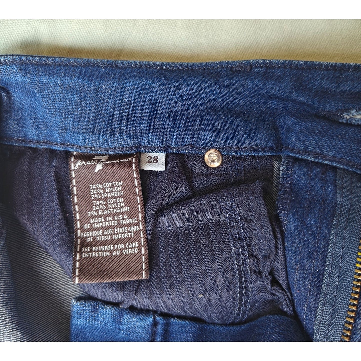 7 For All Mankind Kimmie Bootcut Jeans Women’s Blue Stretch Denim