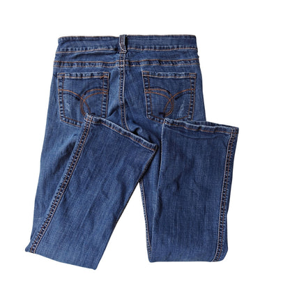 Stetson women’s bootcut jeans size 10 Long dark wash western denim