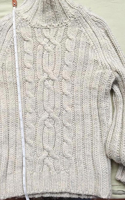 Vintage Abercrombie Cable Knit Wool Turtleneck Sweater Women’s