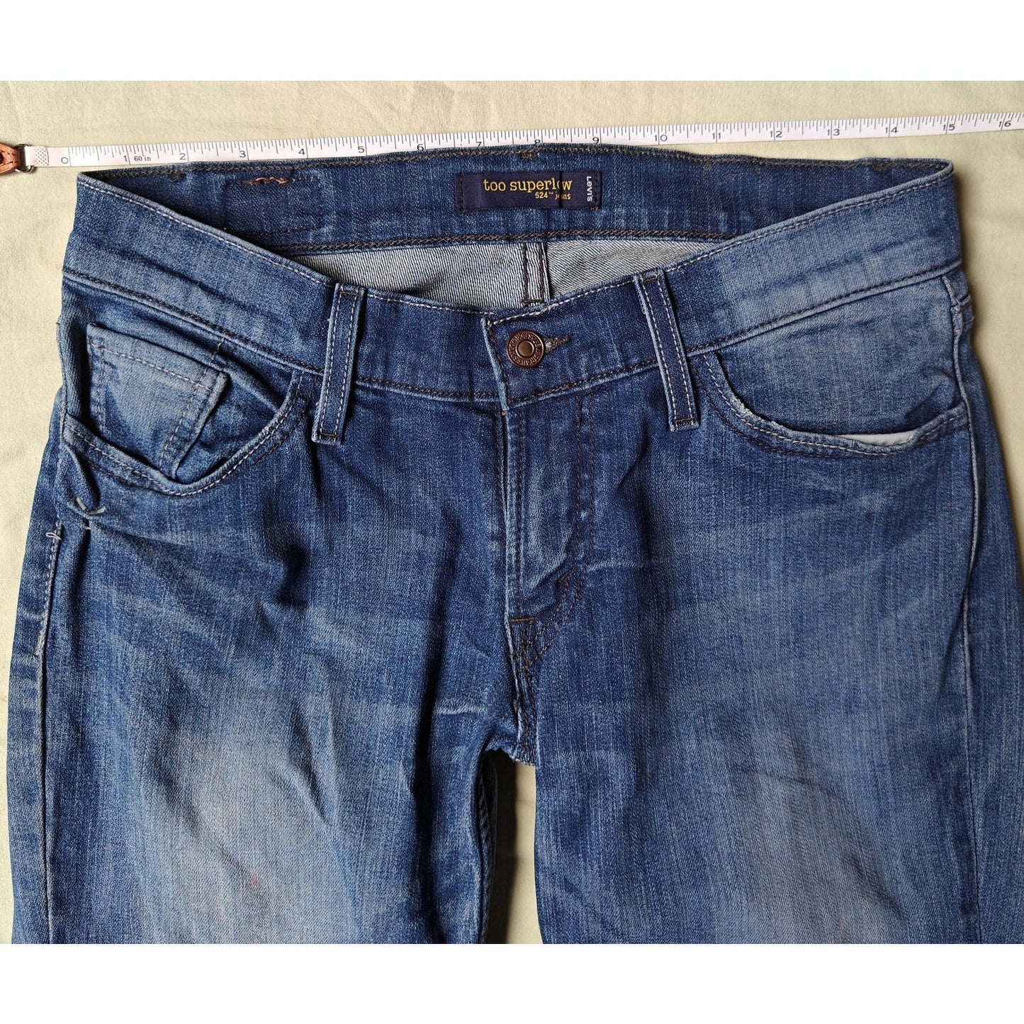 Levi’s Too Superlow Bootcut Jeans Women’s Size 24 Blue Medium Wash Denim