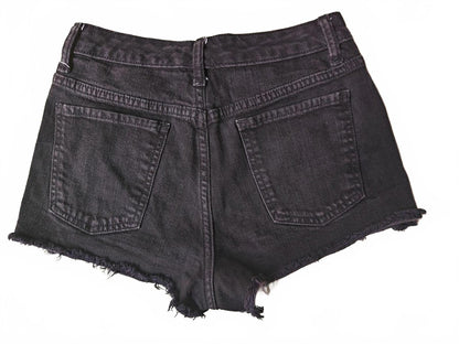 Mossimo High Rise Black Cut Off Jean Shorts - Size 3