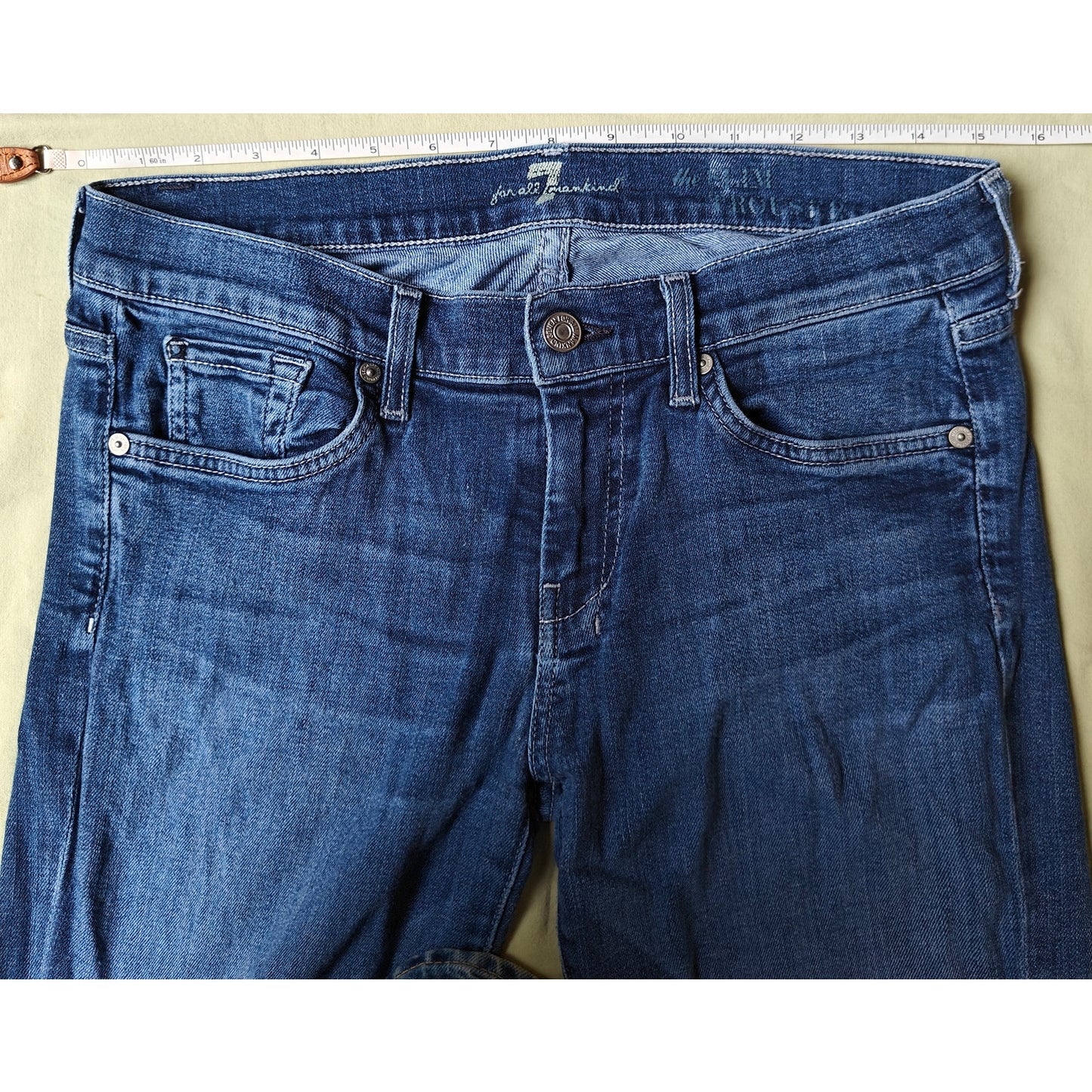 7 For All Mankind Slim Trouser Jeans Women’s Size 30 Dark Wash Denim