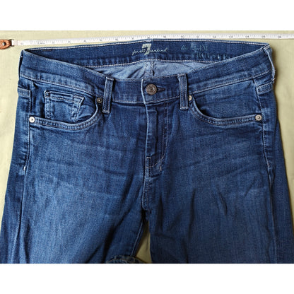 7 For All Mankind Slim Trouser Jeans Women’s Size 30 Dark Wash Denim