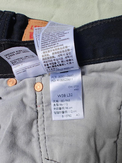Levi's 501 Jeans Black Button Fly - Size 38/32