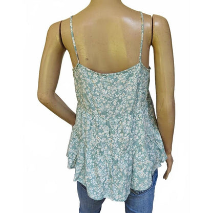 Paper Crane Floral Button Cami Tank Top Size XS