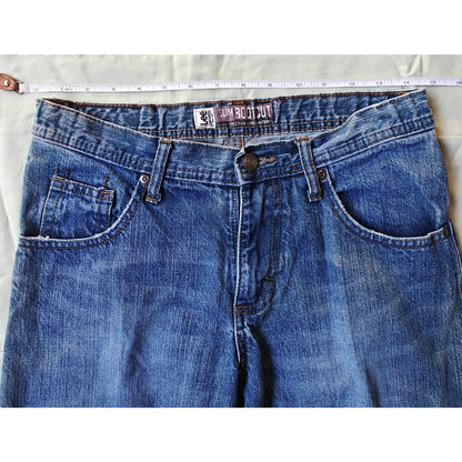 Lee Girls Adjustable Waist Relaxed Straight Jeans Size 16 Regular Blue