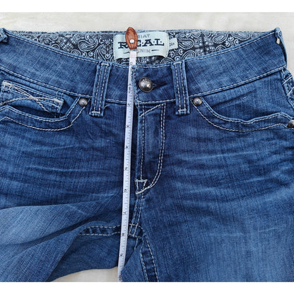 Ariat R.E.A.L. Mid Rise Straight Jeans Women’s 26R Blue Denim