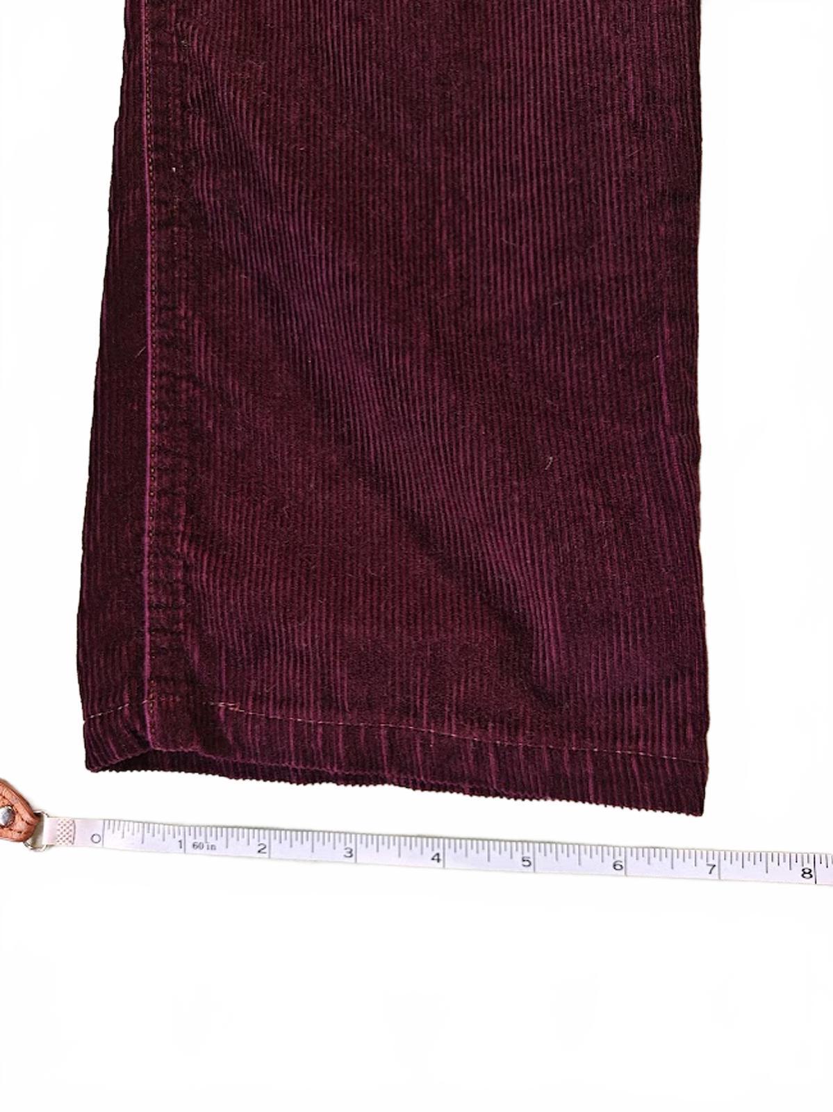 APC Burgundy Corduroy Straight Leg Pants - Size 30