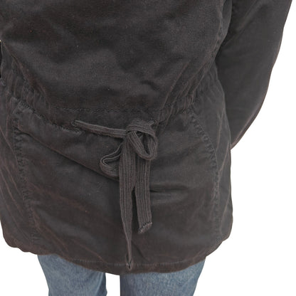 Abercrombie & Fitch Sherpa-Lined Toggle Duffle Coat w/ Faux-Fur Hood – Black, Women’s M