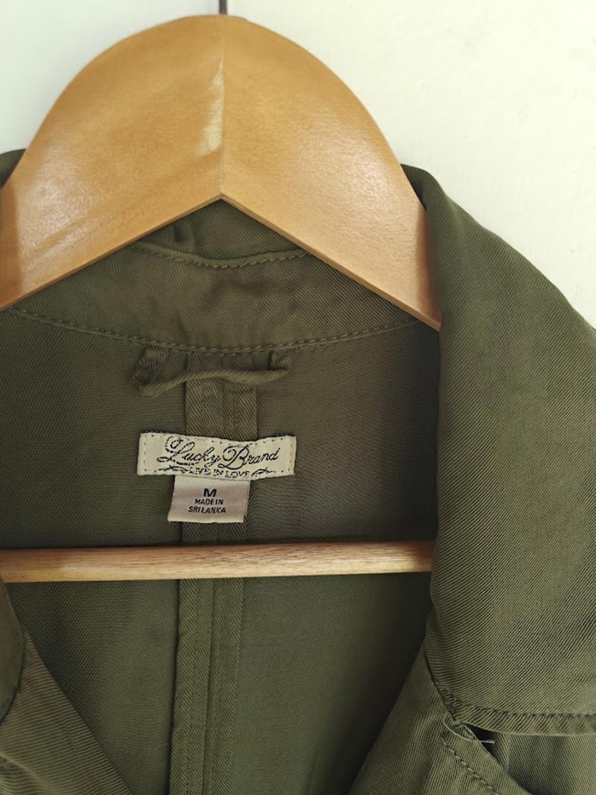 Lucky Brand Lightweight Olive Trench Coat - Size M