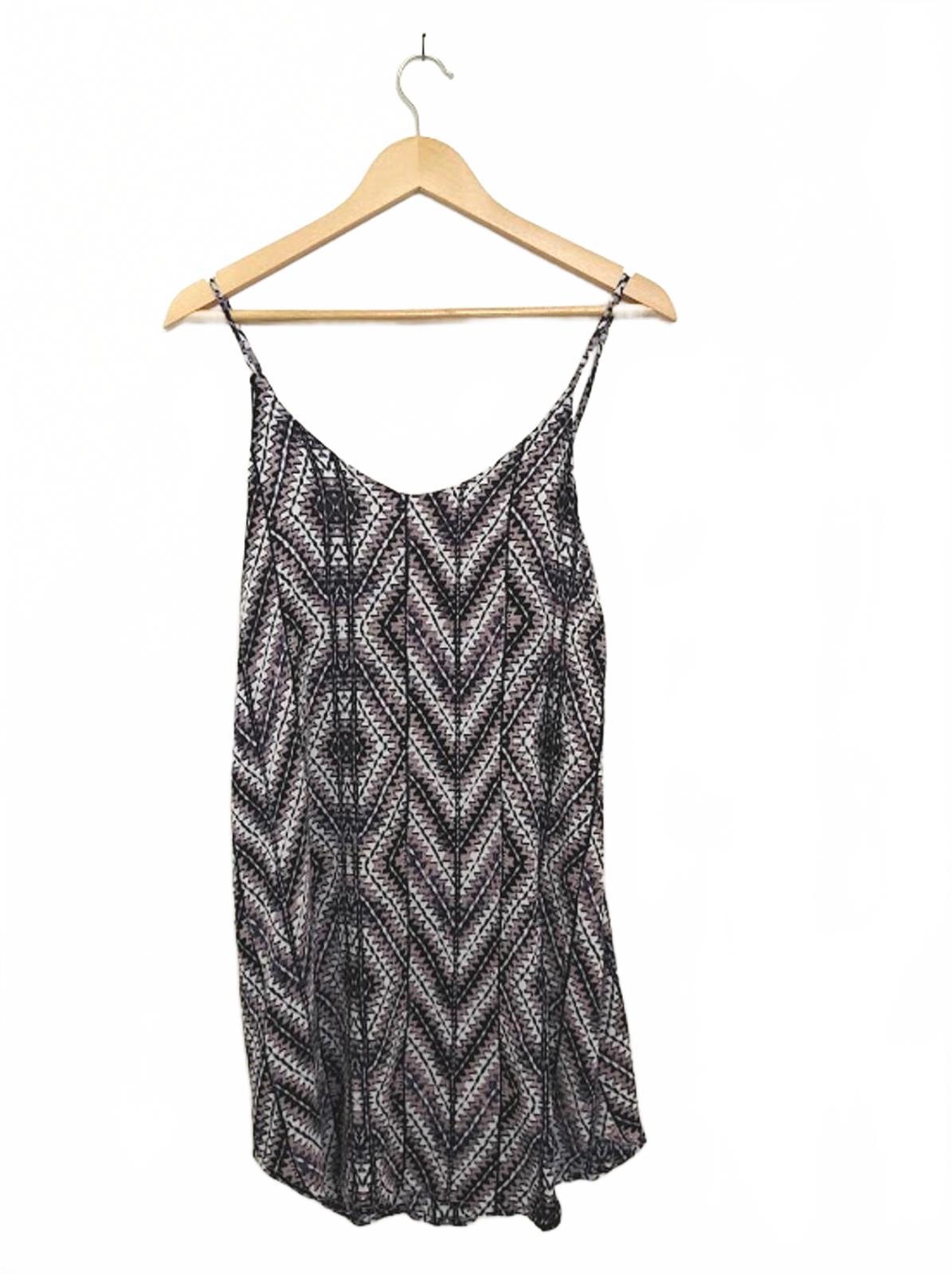 Vestique Slip Dress - Geometric Pattern - Size M
