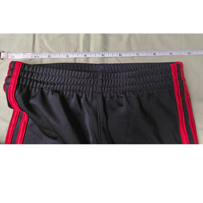 Adidas Toddler Track Pants 18M Black Red 3-Stripes Tricot Elastic Waist