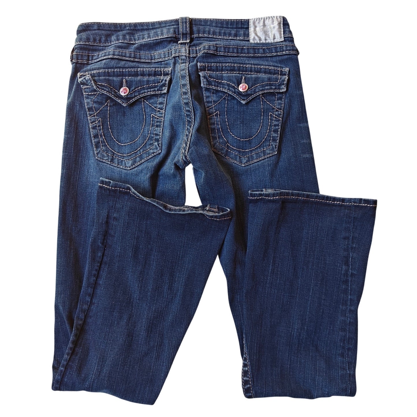 True Religion Made in USA Bootcut Jeans Women’s 30 Blue Thick Stitch