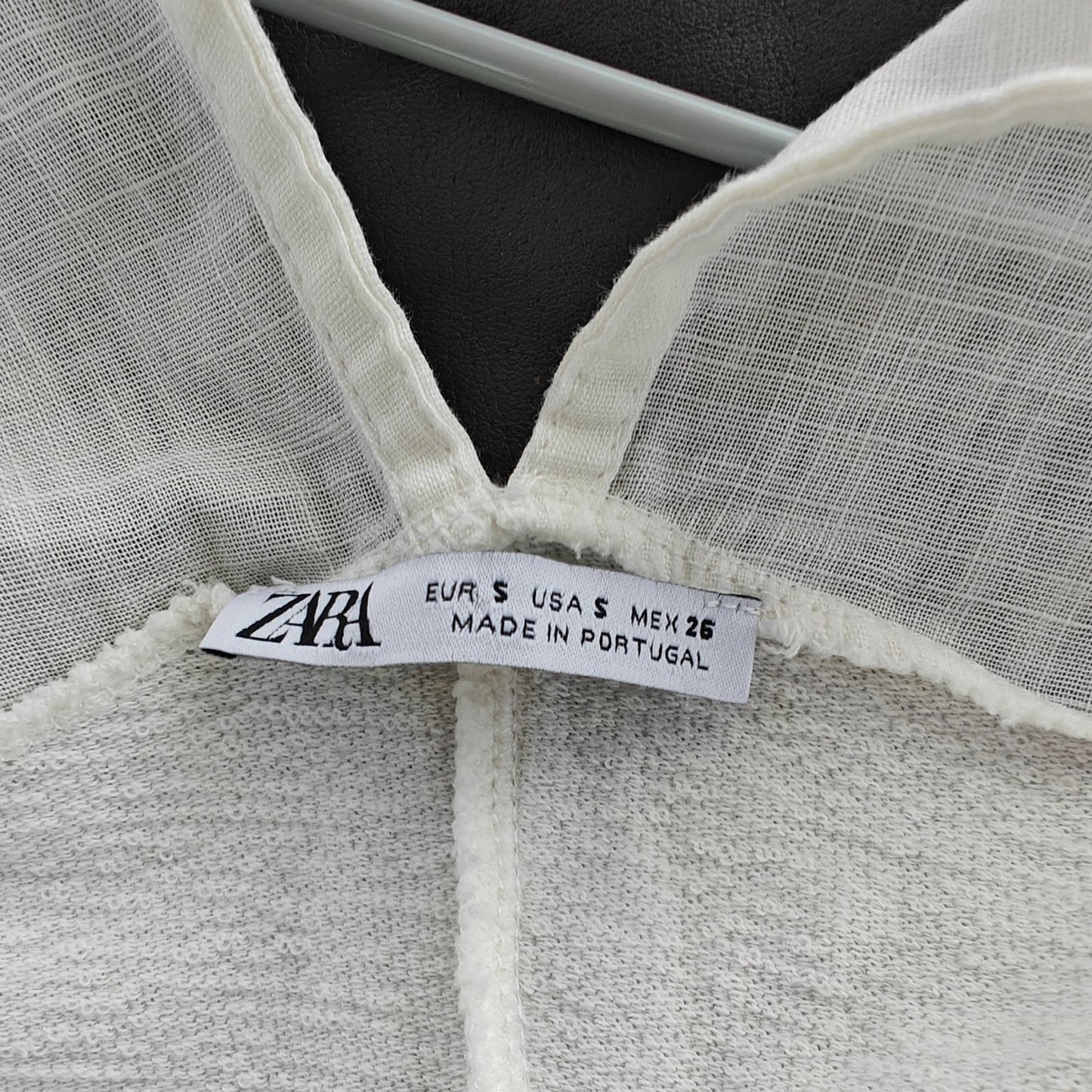 ZARA Linen-Blend Plunge Crop Top Ivory Sleeveless Bustier Wrap Waist – Size S, Made in Portugal