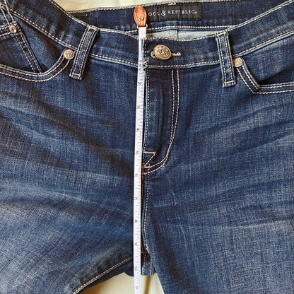 Rock & Republic Kasandra Mid Rise Bootcut Jeans 12M Dark Wash