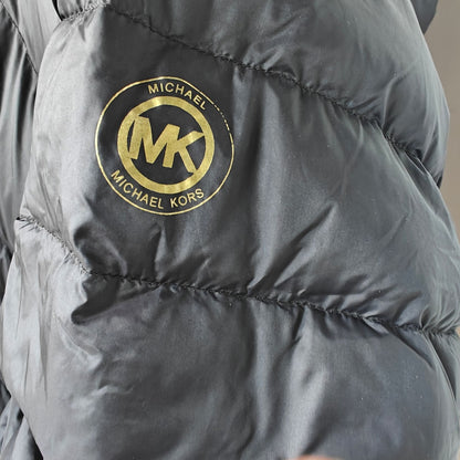 Michael Kors Packable Down Puffer Coat Black Hooded Long Jacket Women’s 1X Plus Size