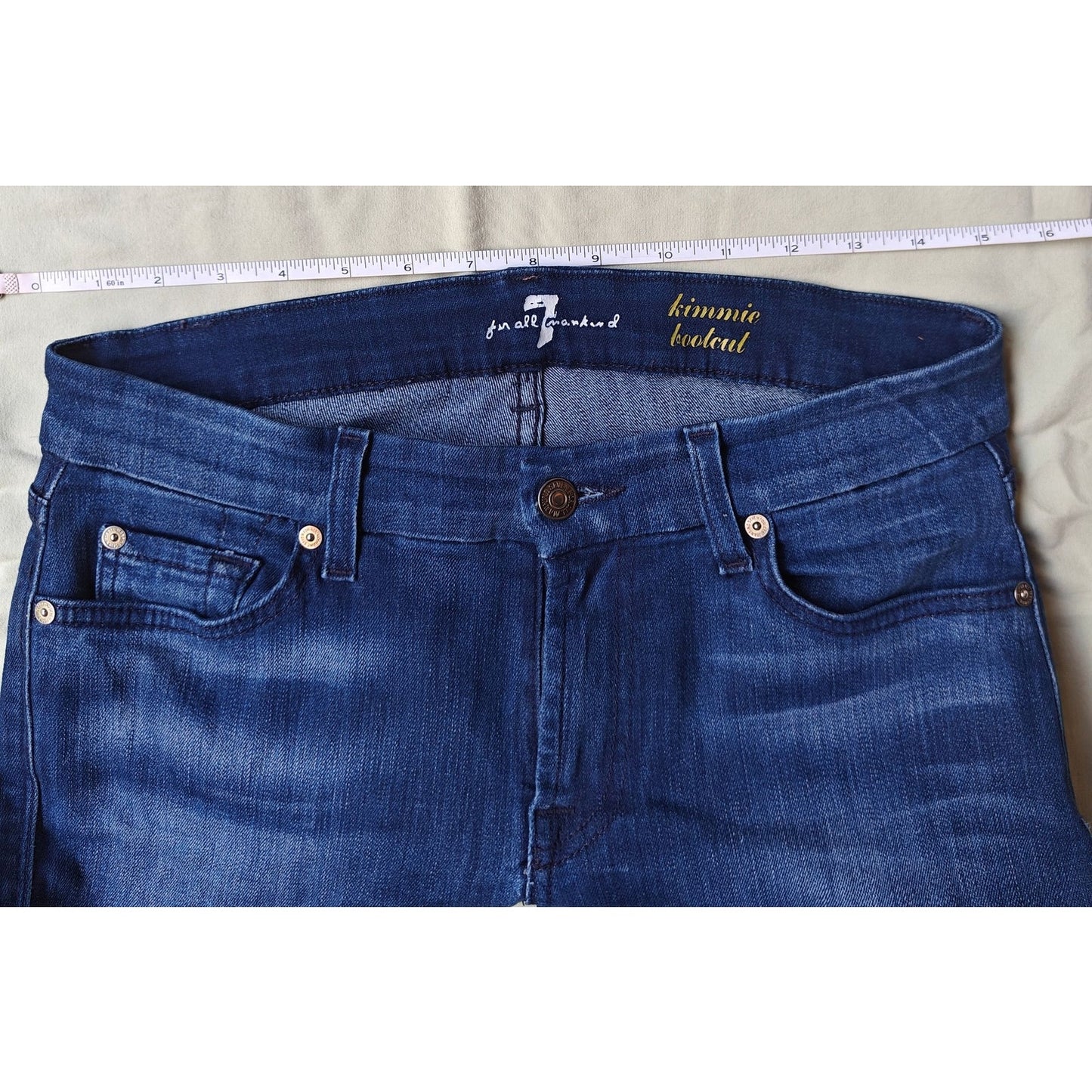 7 For All Mankind Kimmie Bootcut Jeans Women’s Blue Stretch Denim