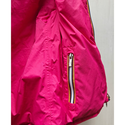 K-Way Reversible Hooded Puffer Rain Jacket Kids L 10/12 Pink/Purple