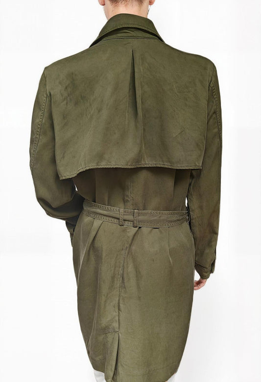 Lucky Brand Lightweight Olive Trench Coat - Size M