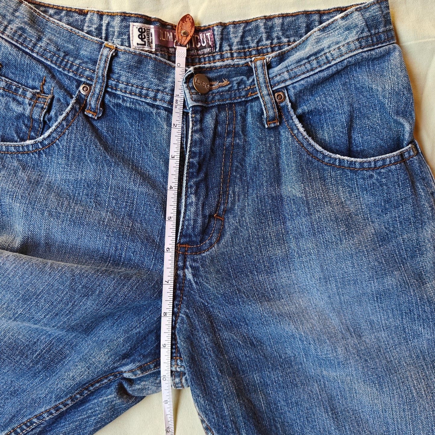 Lee Girls Adjustable Waist Relaxed Straight Jeans Size 16 Regular Blue