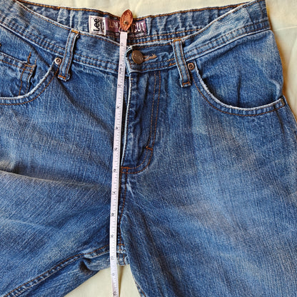 Lee Girls Adjustable Waist Relaxed Straight Jeans Size 16 Regular Blue