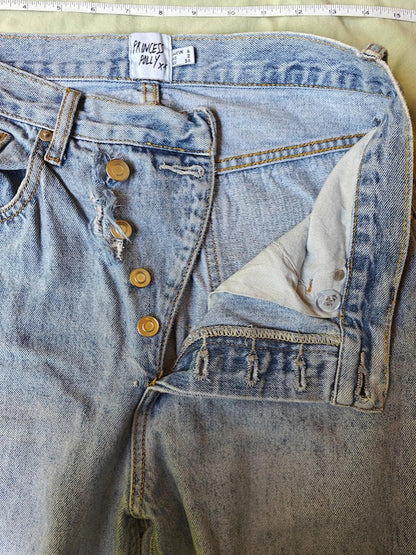Princess Polly Straight Leg Crossover Jeans - Size 6