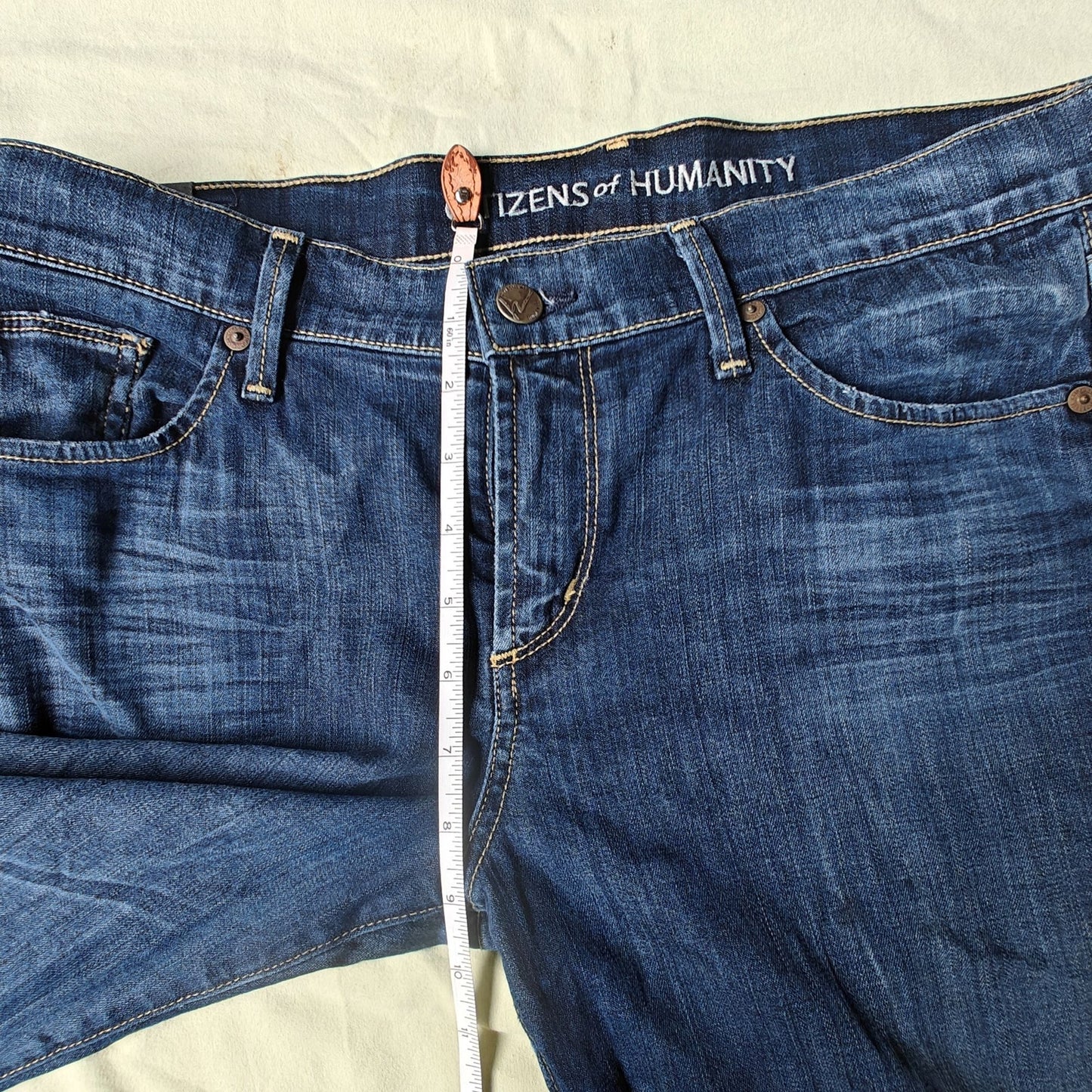 Citizens of Humanity Bootcut Jeans Size 32 Made in USA Blue Stretch Denim