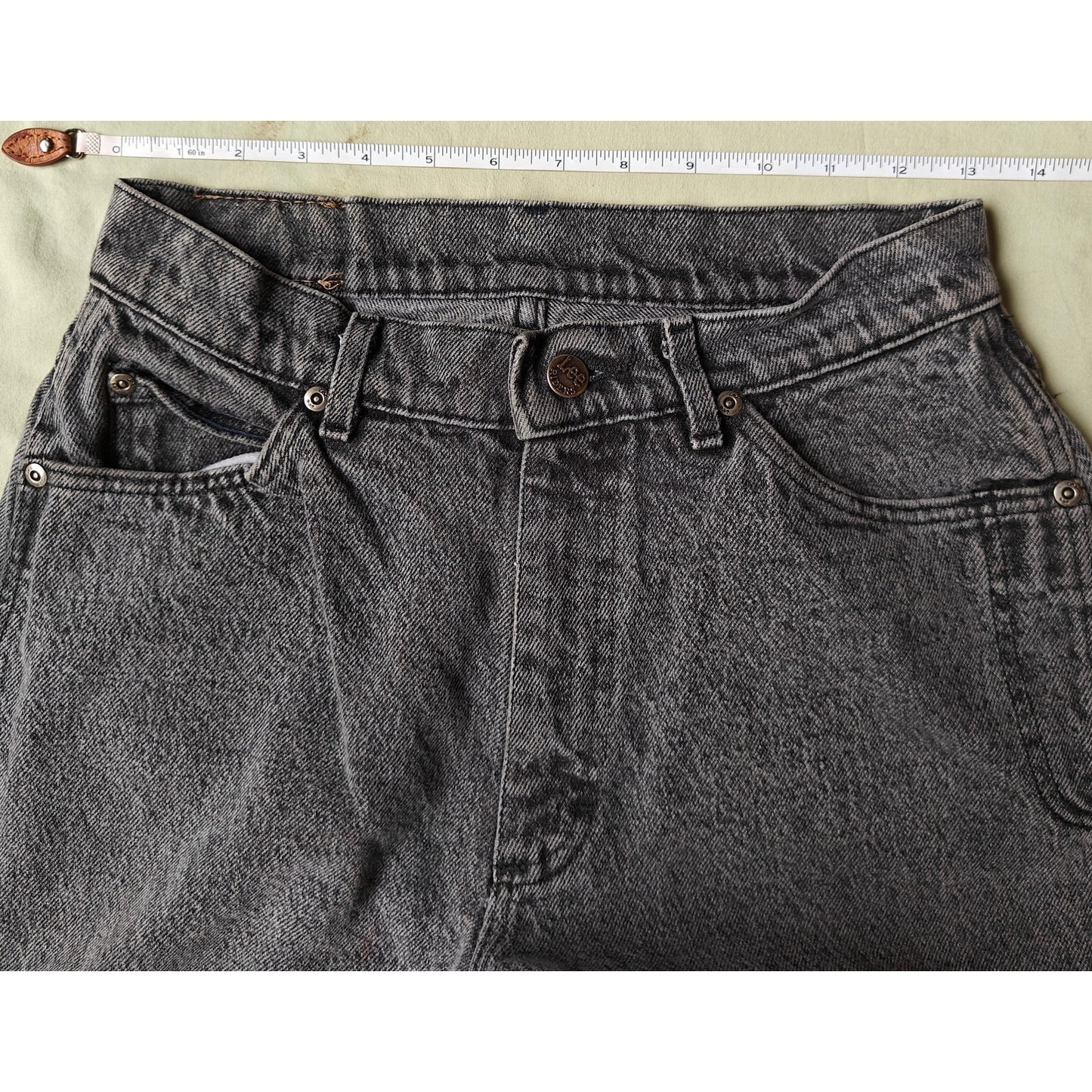 Lee Vintage High Rise Tapered Jeans Gray Wash 90s Mom Style Women’s 11