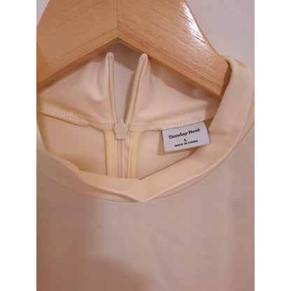 Sunday Best Freedance Mock Neck Mini Dress NWT L Vintage White Aritzia