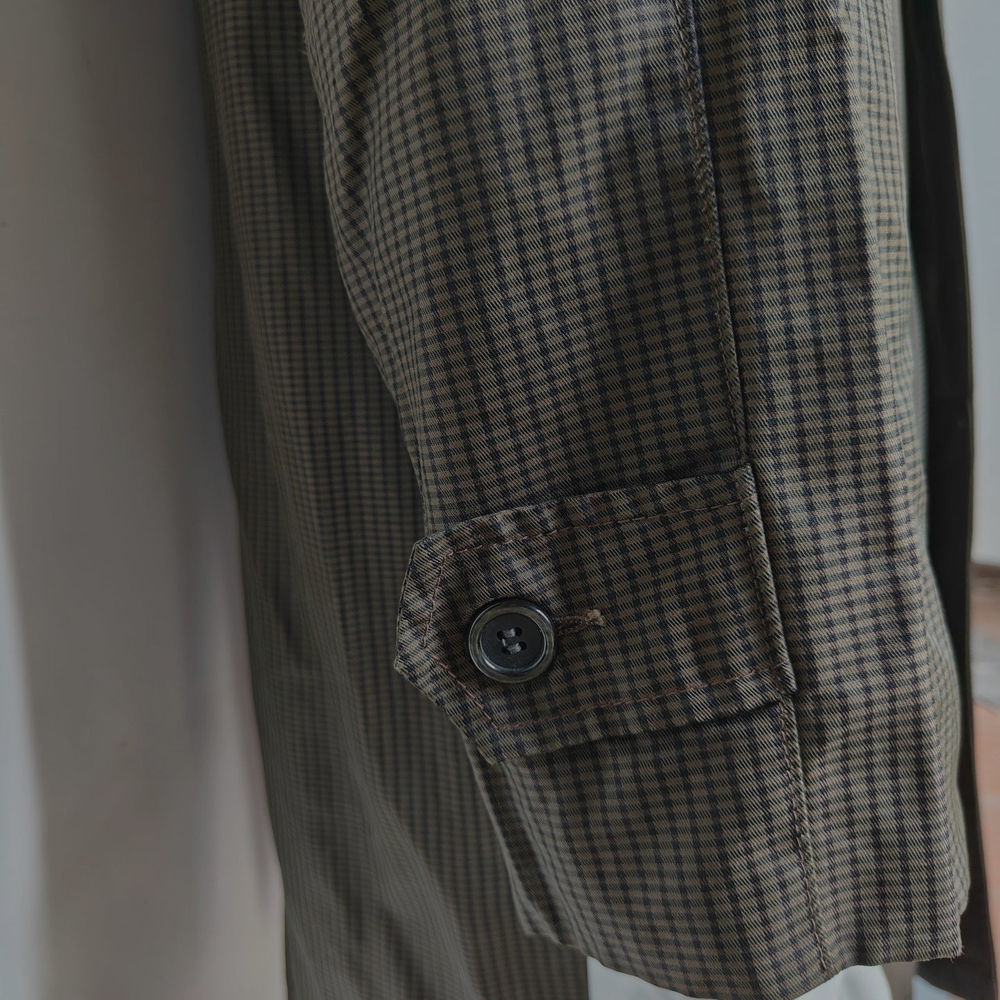 Vintage Climatic Raincoat by Crown Waterproof Brown Check Trench Mens