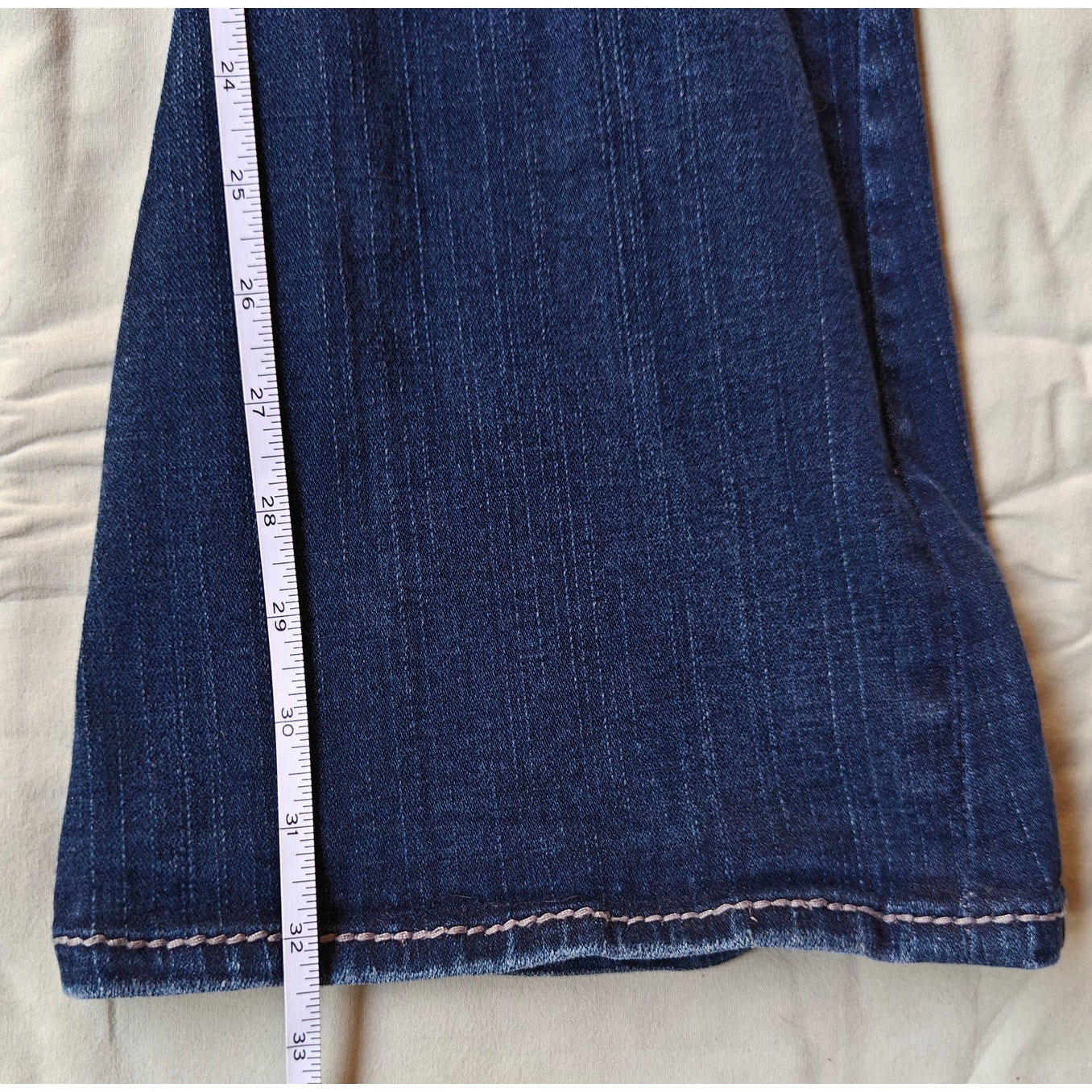 True Religion Made in USA Bootcut Jeans Women’s 30 Blue Thick Stitch