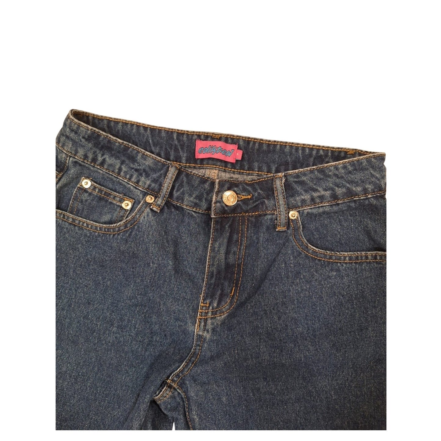 Edikted Wide-Leg Jeans Women’s S Blue 5-Pocket Y2K Denim