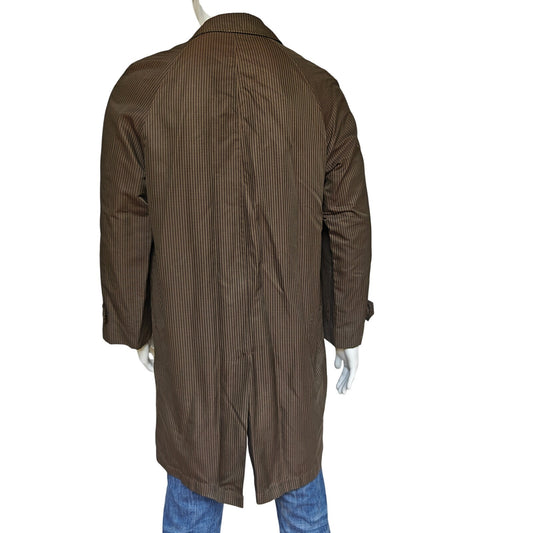 Vintage Climatic Raincoat by Crown Waterproof Brown Check Trench Mens