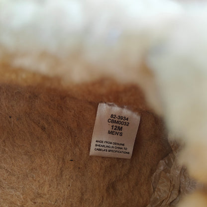 Cabela’s Shearling-Lined Suede Moc Slippers Shoes Brown Men’s 12M