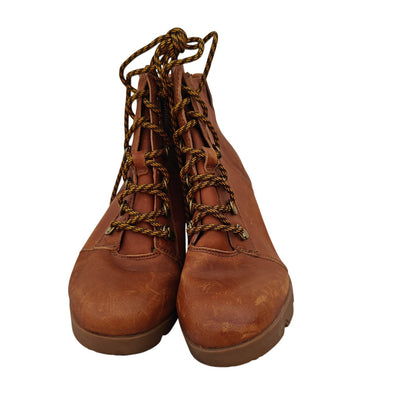 Sorel Joan of Arctic Wedge II Lace Boots Cattail Brown Size 9 EU40