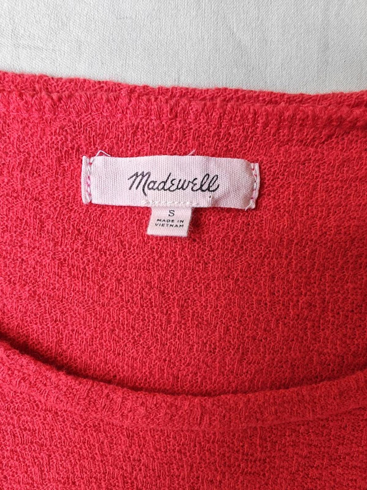 Madewell Red Knit Short Sleeve Top Women’s - Size S