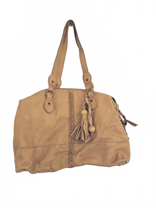 The Sak Tan Laurel Canyon Satchel with Tassel Boho Hobo Purse