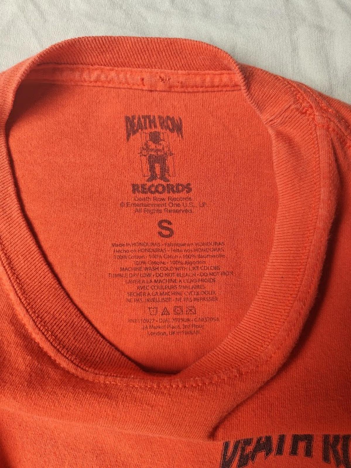 Death Row Records Orange Long Sleeve T-Shirt - Size S