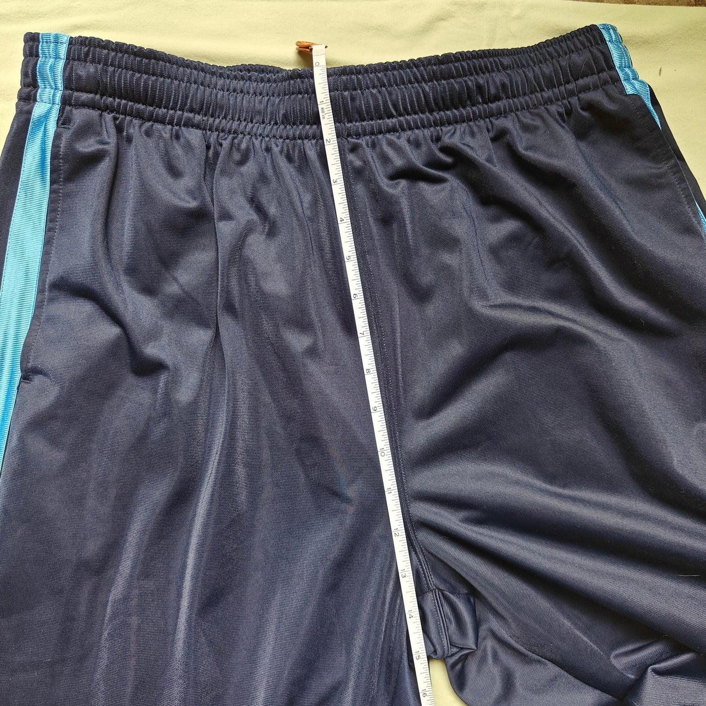 NordicTrack Navy Track Pants Men’s Large L – Side-Stripe Warm-Up Athletic Pants, Elastic Waist