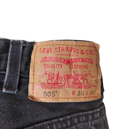 Levi’s 505 Regular Fit Black Jeans Men’s 38x30 Straight Leg Classic Denim