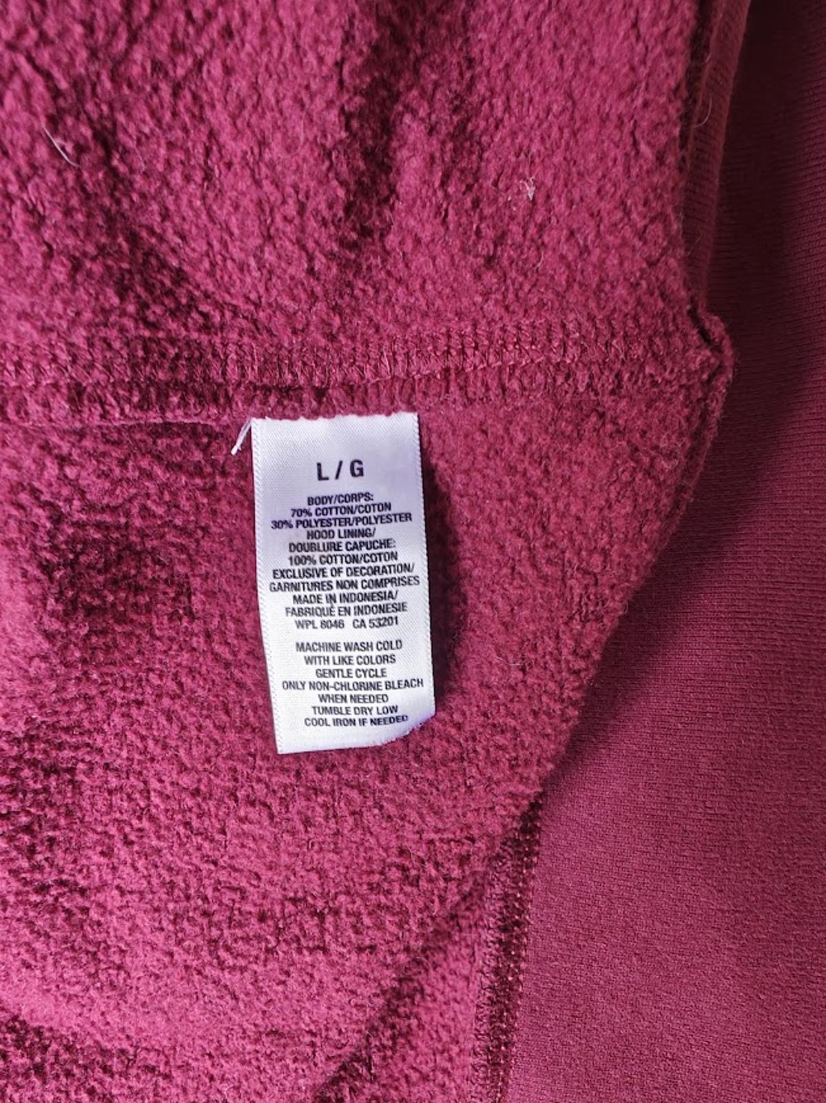 Aeropostale Maroon Zip Up Hoodie Women’s Size L