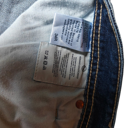 AG Adriano Goldschmied Men’s Blue Denim Jeans Slim Straight Dark Wash 34x32