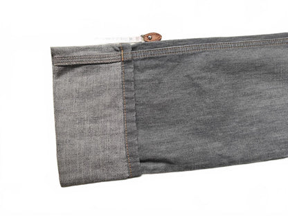 Moda International Gray Straight Leg Button Fly Jeans - Size 6