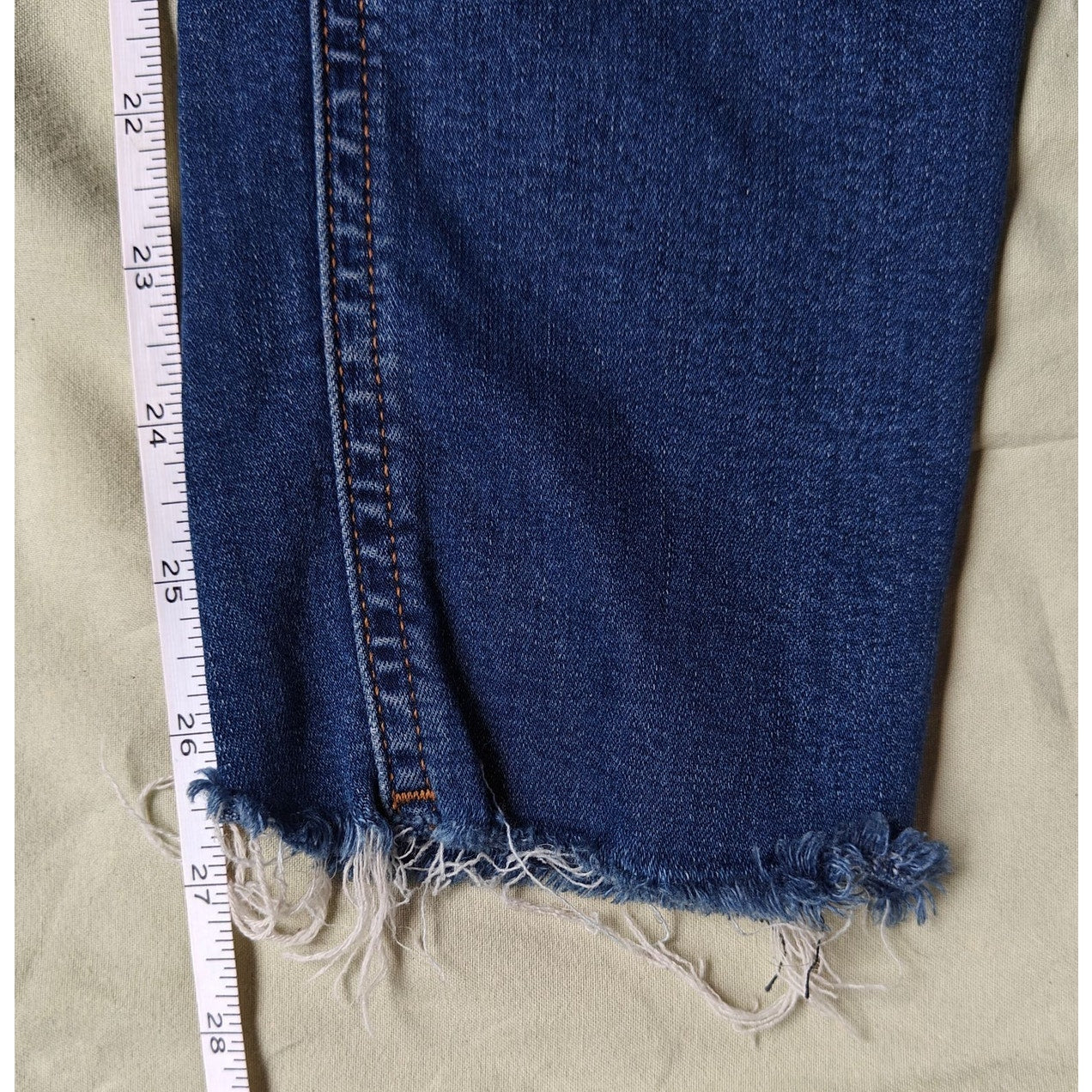 Rag & Bone High-Rise Ankle Skinny Jeans Distressed Blue Denim Women’s 28