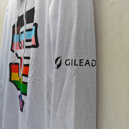 SF Giants Pride Rainbow Hooded Long Sleeve Tee White Unisex Fan Shirt