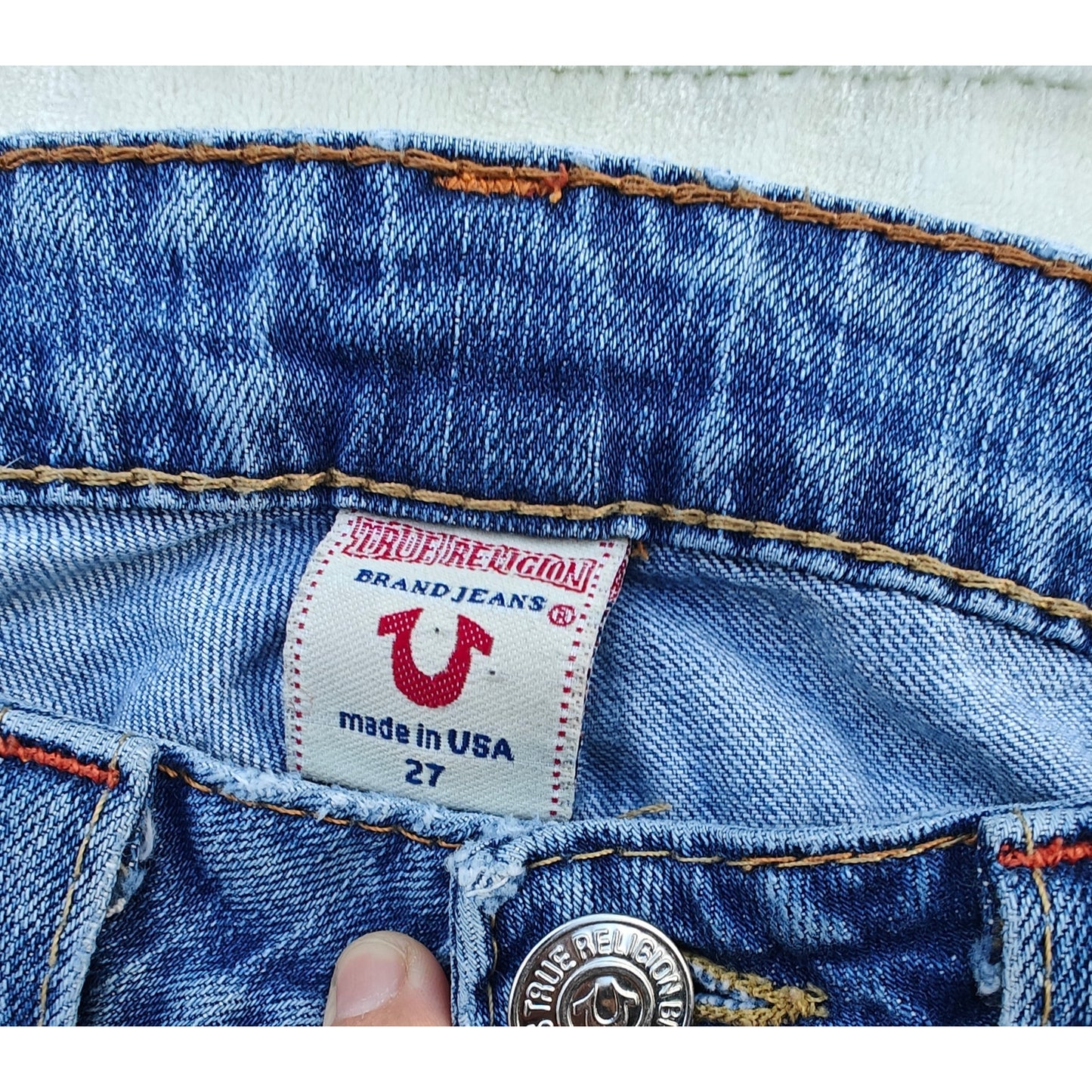 True Religion Made in USA Jeans Sz 27 – Mid Rise Straight Leg Denim